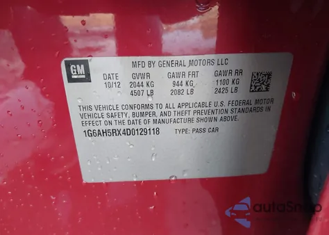 2013 Cadillac Ats Luxury z USA, uszkodzony, nr VIN 1G6AH5RX4D0129118